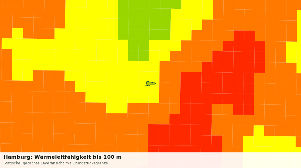 Statische Kartenansicht: Hamburg: Wärmeleitfähigkeit bis 100 m