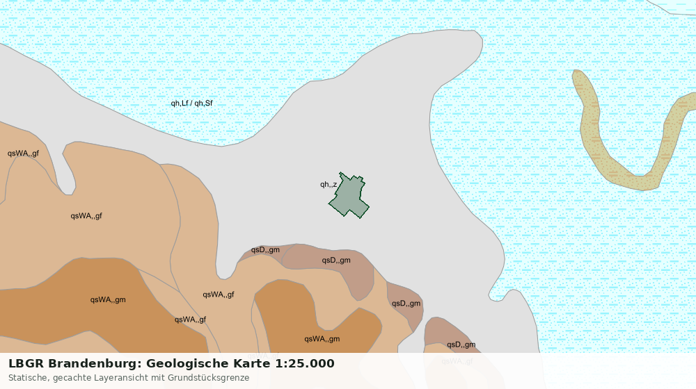 Statische Kartenansicht: LBGR Brandenburg: Geologische Karte 1:25.000