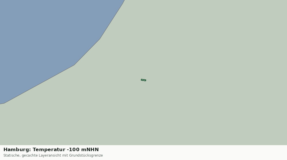 Statische Kartenansicht: Hamburg: Temperatur -100 mNHN