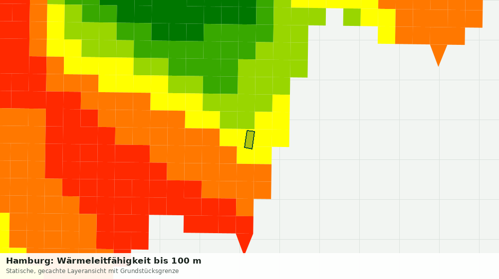 Statische Kartenansicht: Hamburg: Wärmeleitfähigkeit bis 100 m