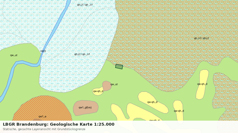 Statische Kartenansicht: LBGR Brandenburg: Geologische Karte 1:25.000