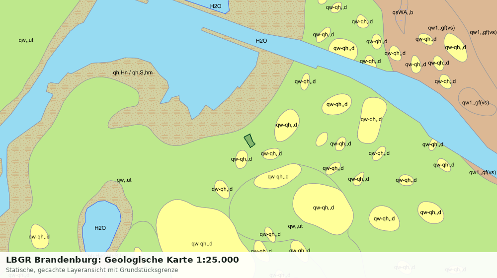 Statische Kartenansicht: LBGR Brandenburg: Geologische Karte 1:25.000
