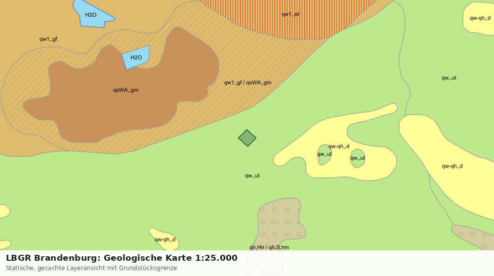 Statische Kartenansicht: LBGR Brandenburg: Geologische Karte 1:25.000