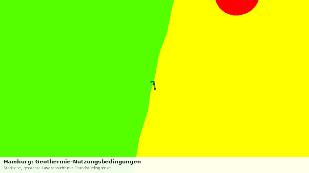 Statische Kartenansicht: Hamburg: Geothermie-Nutzungsbedingungen