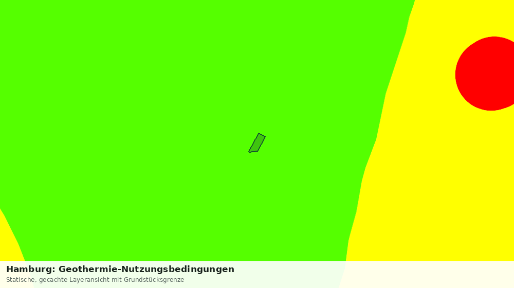 Statische Kartenansicht: Hamburg: Geothermie-Nutzungsbedingungen