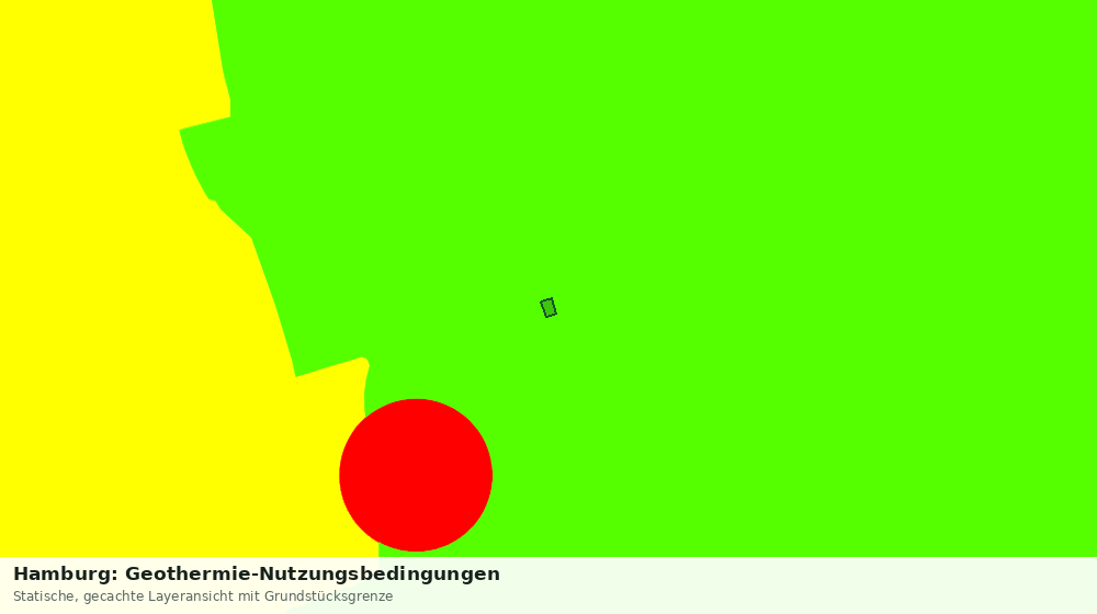 Statische Kartenansicht: Hamburg: Geothermie-Nutzungsbedingungen
