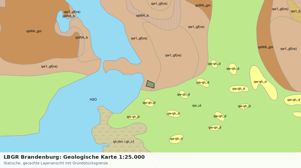 Statische Kartenansicht: LBGR Brandenburg: Geologische Karte 1:25.000