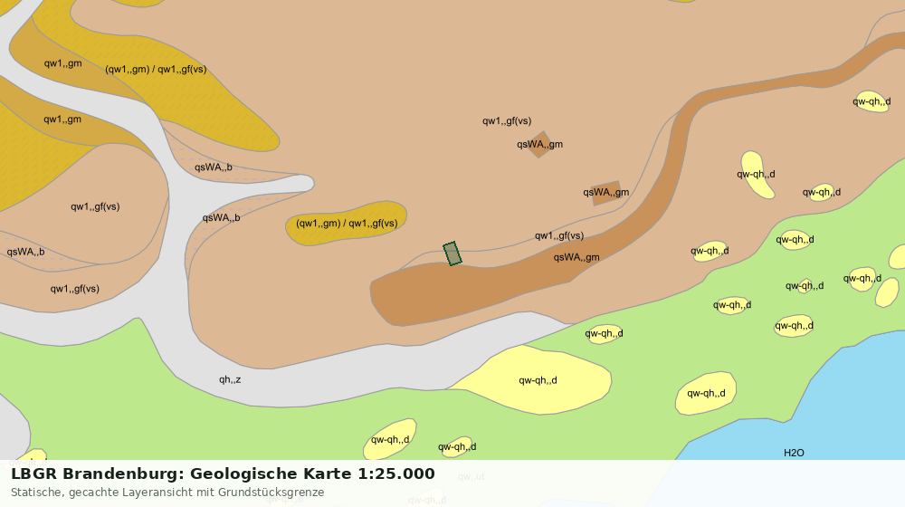 Statische Kartenansicht: LBGR Brandenburg: Geologische Karte 1:25.000