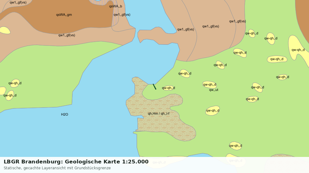 Statische Kartenansicht: LBGR Brandenburg: Geologische Karte 1:25.000