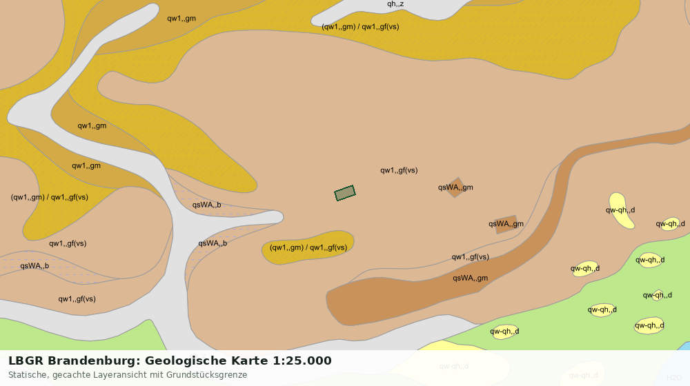 Statische Kartenansicht: LBGR Brandenburg: Geologische Karte 1:25.000