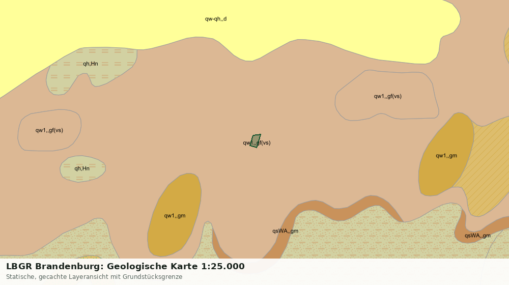 Statische Kartenansicht: LBGR Brandenburg: Geologische Karte 1:25.000