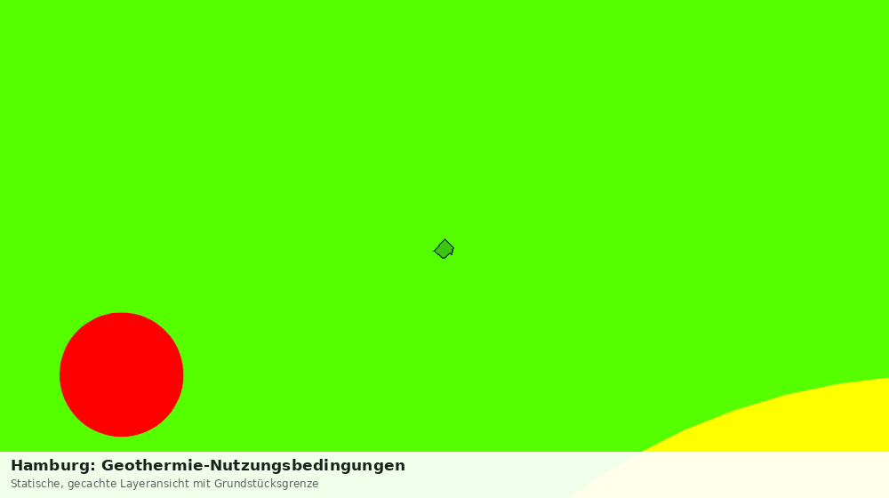 Statische Kartenansicht: Hamburg: Geothermie-Nutzungsbedingungen