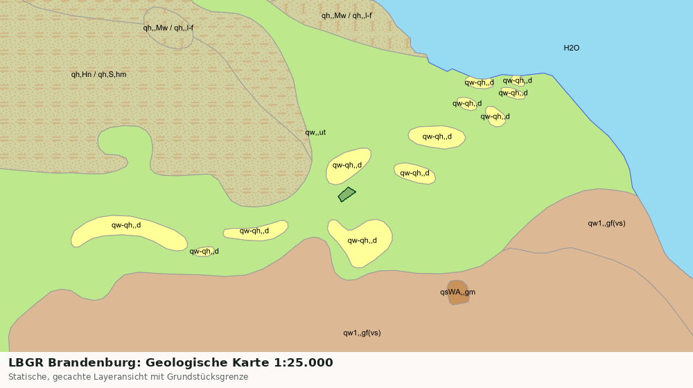 Statische Kartenansicht: LBGR Brandenburg: Geologische Karte 1:25.000