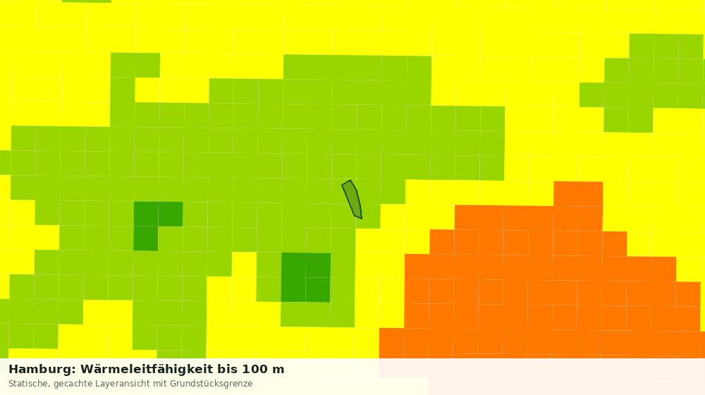Statische Kartenansicht: Hamburg: Wärmeleitfähigkeit bis 100 m