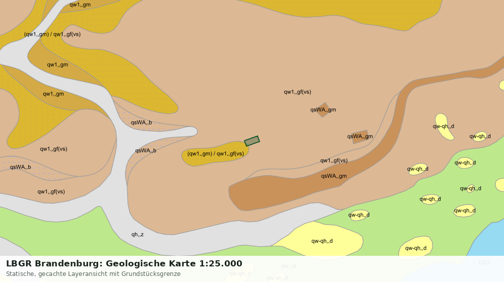 Statische Kartenansicht: LBGR Brandenburg: Geologische Karte 1:25.000