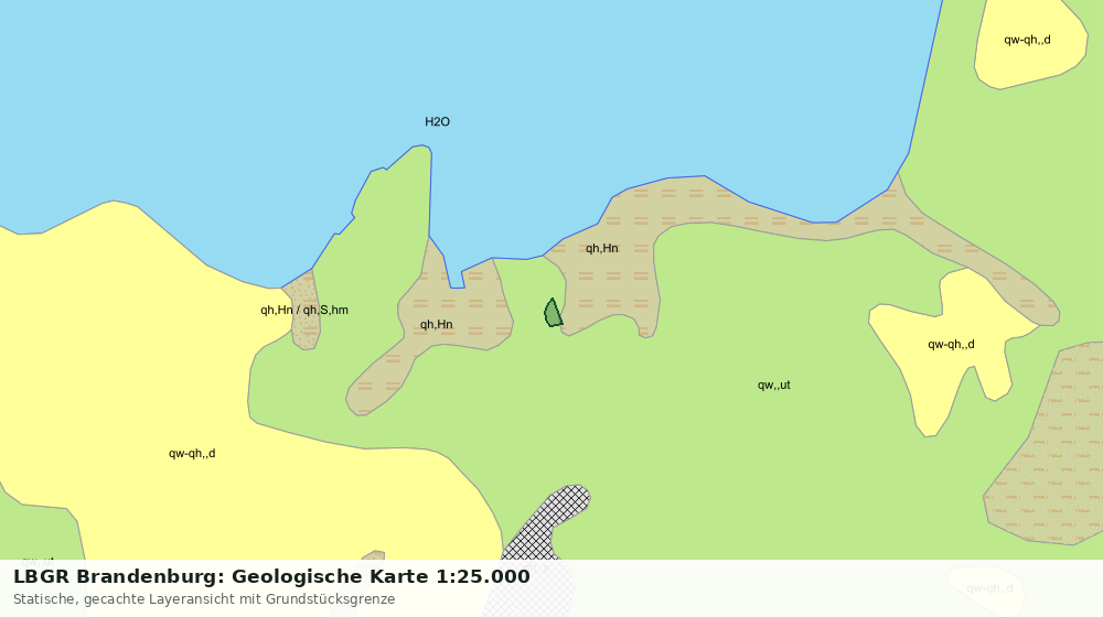Statische Kartenansicht: LBGR Brandenburg: Geologische Karte 1:25.000