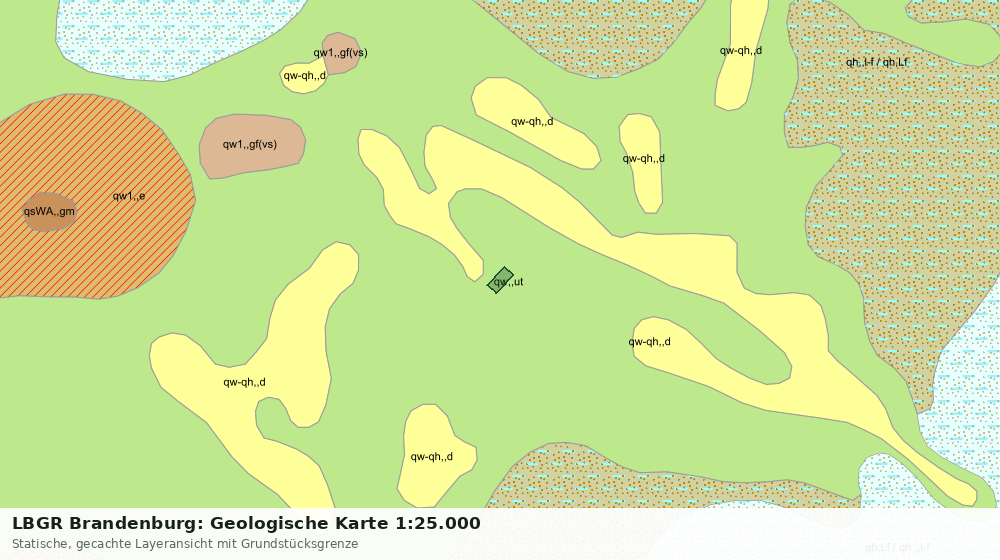 Statische Kartenansicht: LBGR Brandenburg: Geologische Karte 1:25.000