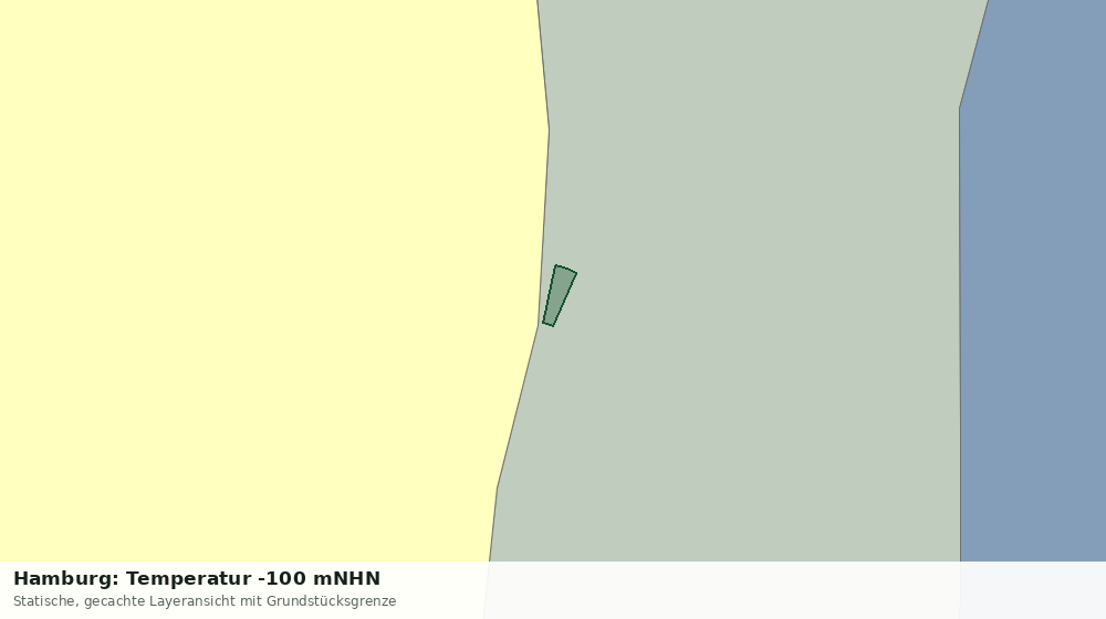 Statische Kartenansicht: Hamburg: Temperatur -100 mNHN