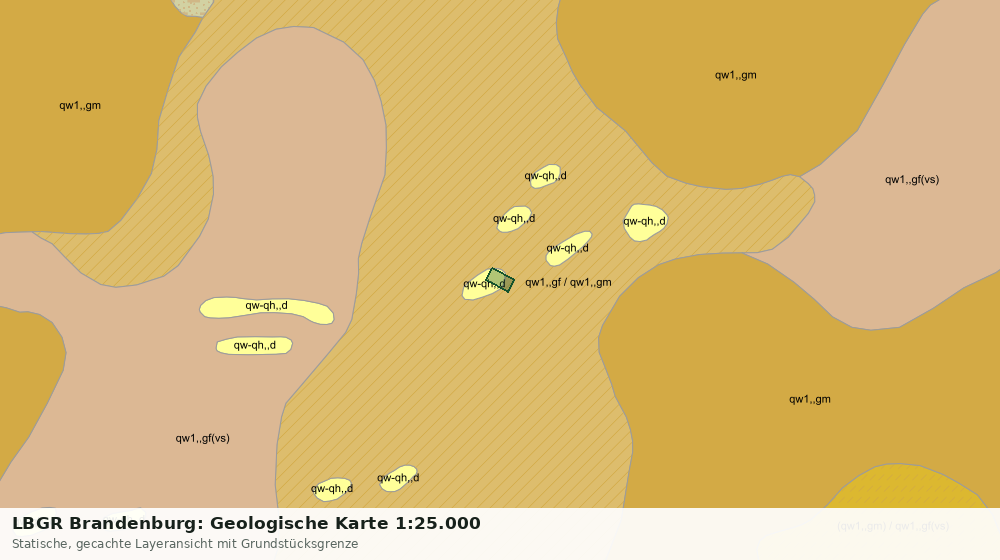 Statische Kartenansicht: LBGR Brandenburg: Geologische Karte 1:25.000