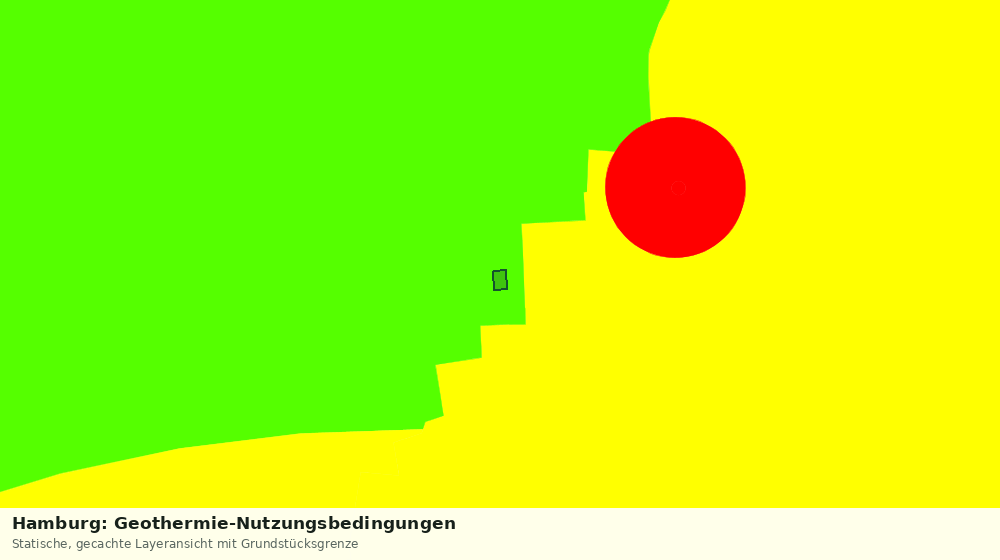Statische Kartenansicht: Hamburg: Geothermie-Nutzungsbedingungen