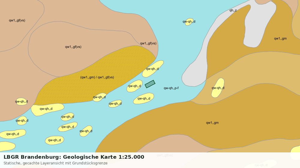 Statische Kartenansicht: LBGR Brandenburg: Geologische Karte 1:25.000
