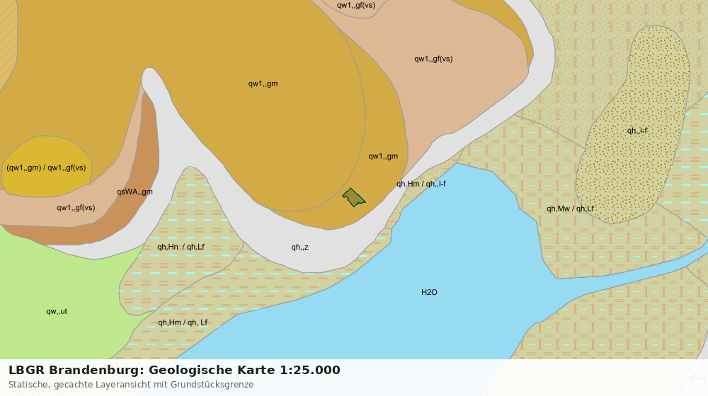 Statische Kartenansicht: LBGR Brandenburg: Geologische Karte 1:25.000
