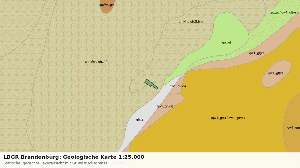 Statische Kartenansicht: LBGR Brandenburg: Geologische Karte 1:25.000