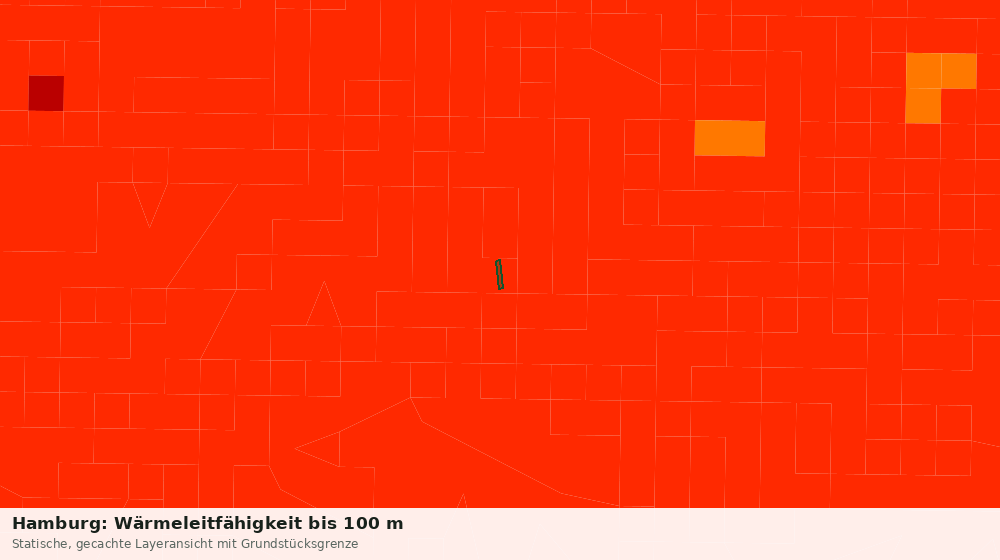 Statische Kartenansicht: Hamburg: Wärmeleitfähigkeit bis 100 m