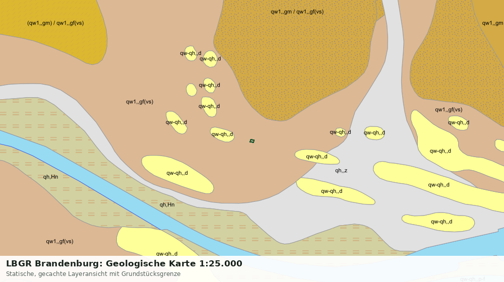 Statische Kartenansicht: LBGR Brandenburg: Geologische Karte 1:25.000