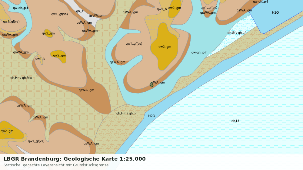 Statische Kartenansicht: LBGR Brandenburg: Geologische Karte 1:25.000
