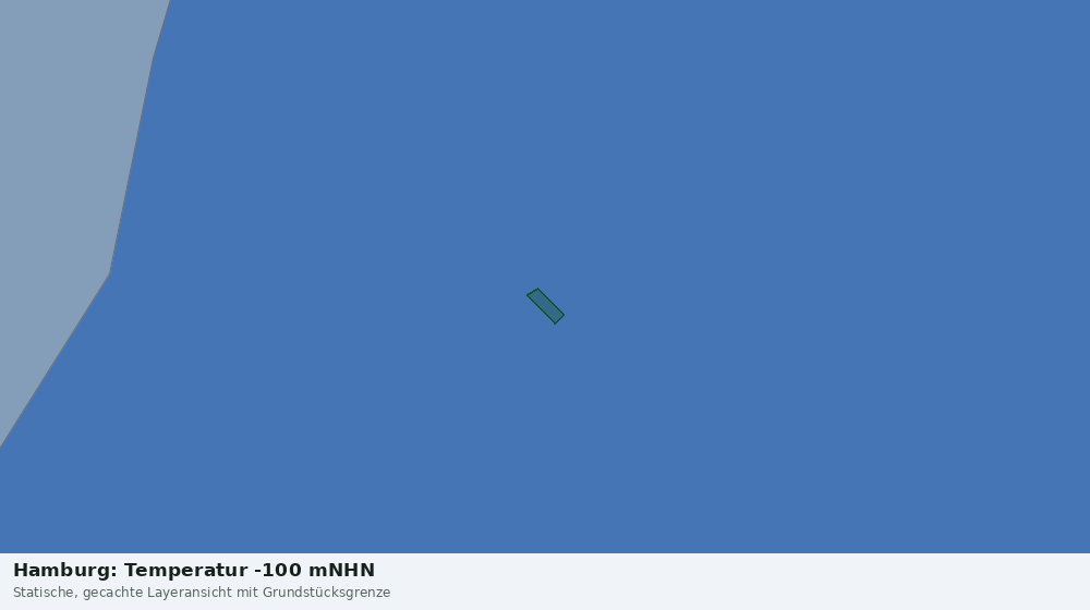 Statische Kartenansicht: Hamburg: Temperatur -100 mNHN