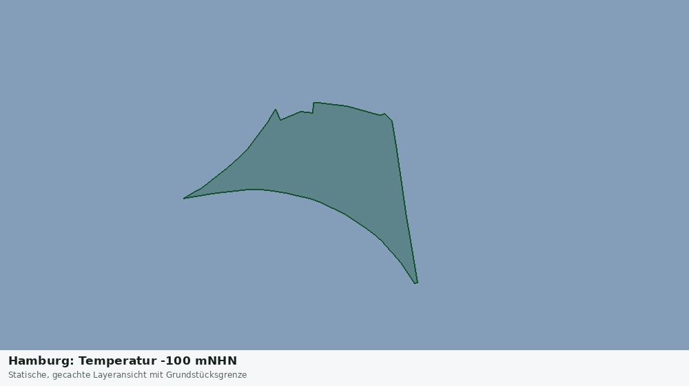 Statische Kartenansicht: Hamburg: Temperatur -100 mNHN