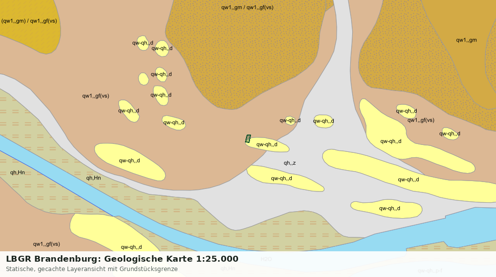 Statische Kartenansicht: LBGR Brandenburg: Geologische Karte 1:25.000