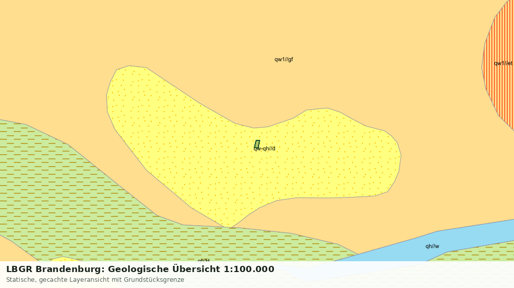 Statische Kartenansicht: LBGR Brandenburg: Geologische Übersicht 1:100.000