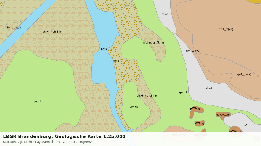 Statische Kartenansicht: LBGR Brandenburg: Geologische Karte 1:25.000