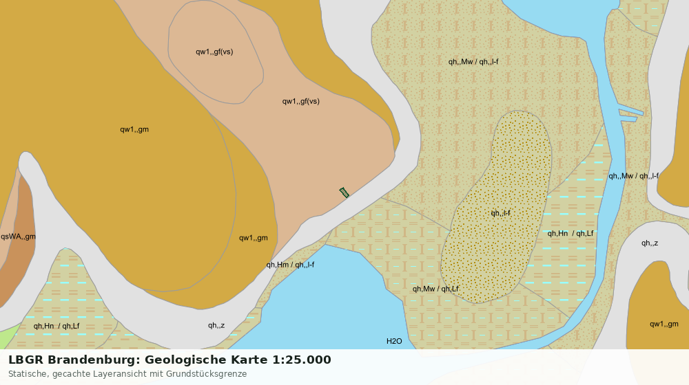 Statische Kartenansicht: LBGR Brandenburg: Geologische Karte 1:25.000
