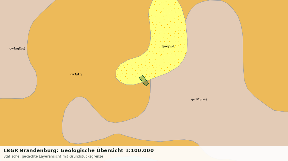 Statische Kartenansicht: LBGR Brandenburg: Geologische Übersicht 1:100.000