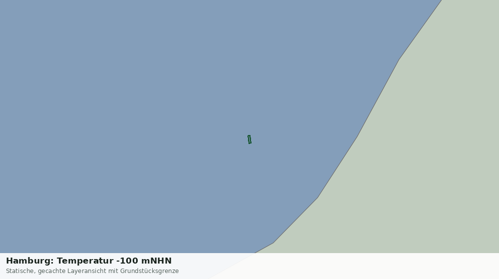 Statische Kartenansicht: Hamburg: Temperatur -100 mNHN