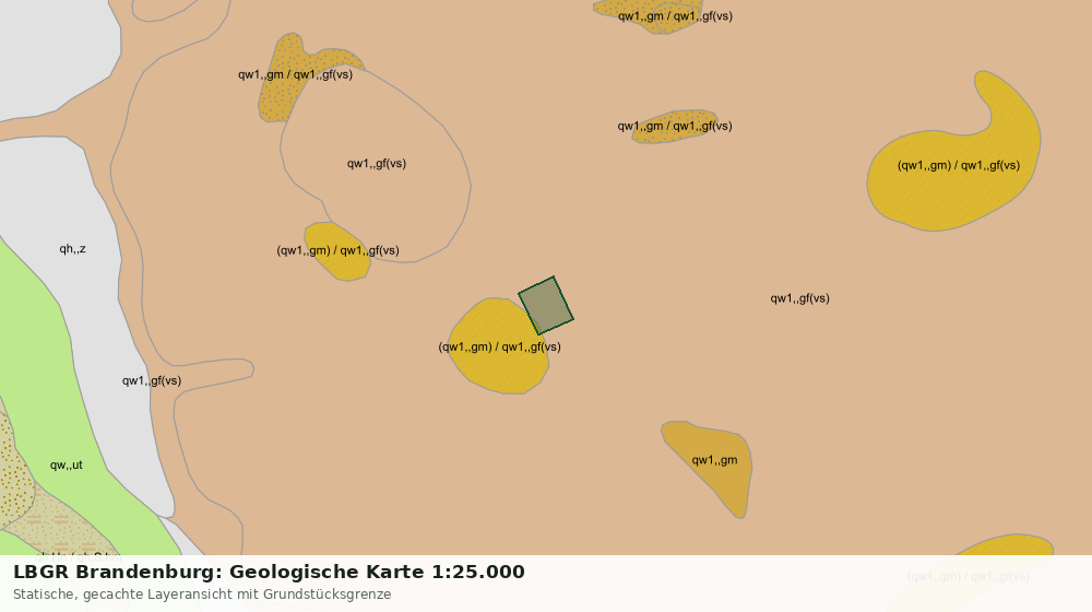 Statische Kartenansicht: LBGR Brandenburg: Geologische Karte 1:25.000