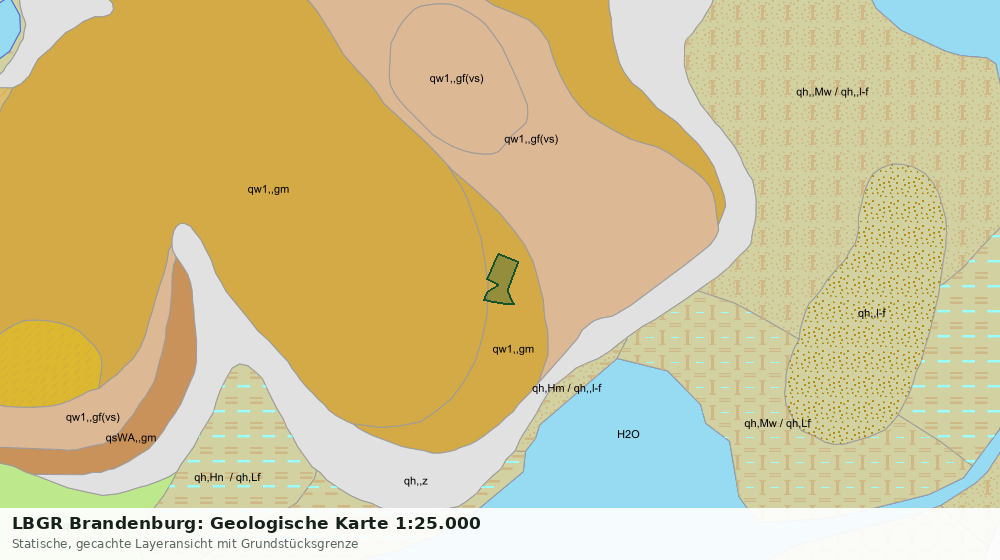 Statische Kartenansicht: LBGR Brandenburg: Geologische Karte 1:25.000