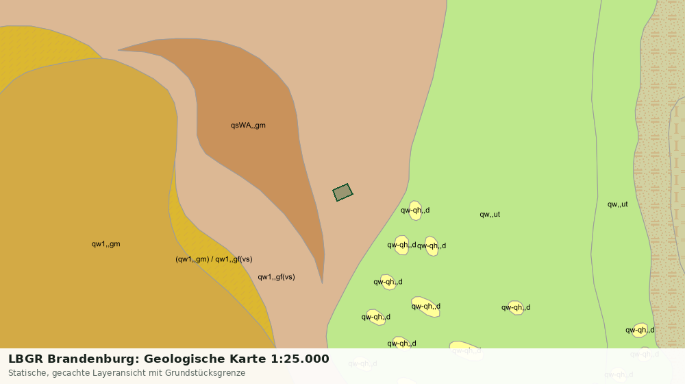 Statische Kartenansicht: LBGR Brandenburg: Geologische Karte 1:25.000