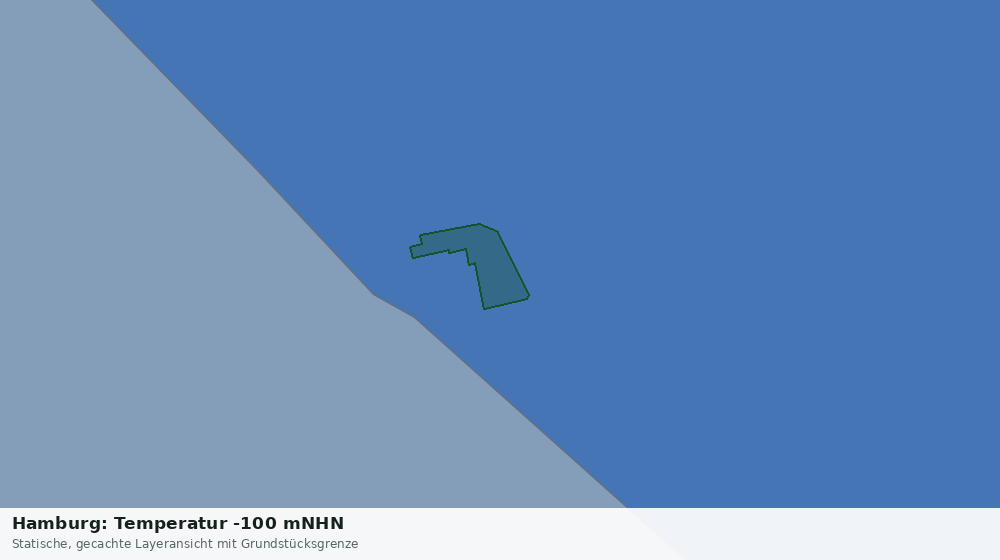 Statische Kartenansicht: Hamburg: Temperatur -100 mNHN