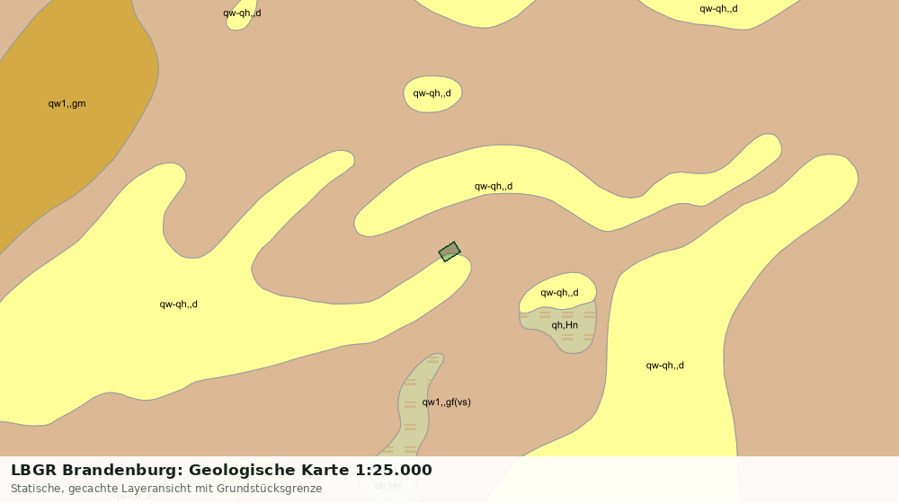 Statische Kartenansicht: LBGR Brandenburg: Geologische Karte 1:25.000