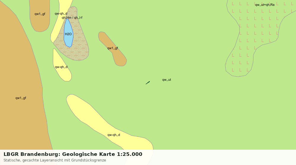 Statische Kartenansicht: LBGR Brandenburg: Geologische Karte 1:25.000