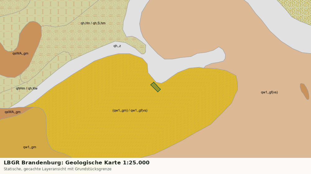 Statische Kartenansicht: LBGR Brandenburg: Geologische Karte 1:25.000