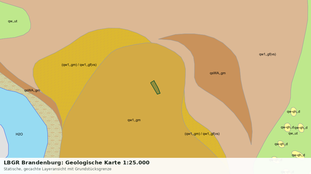 Statische Kartenansicht: LBGR Brandenburg: Geologische Karte 1:25.000