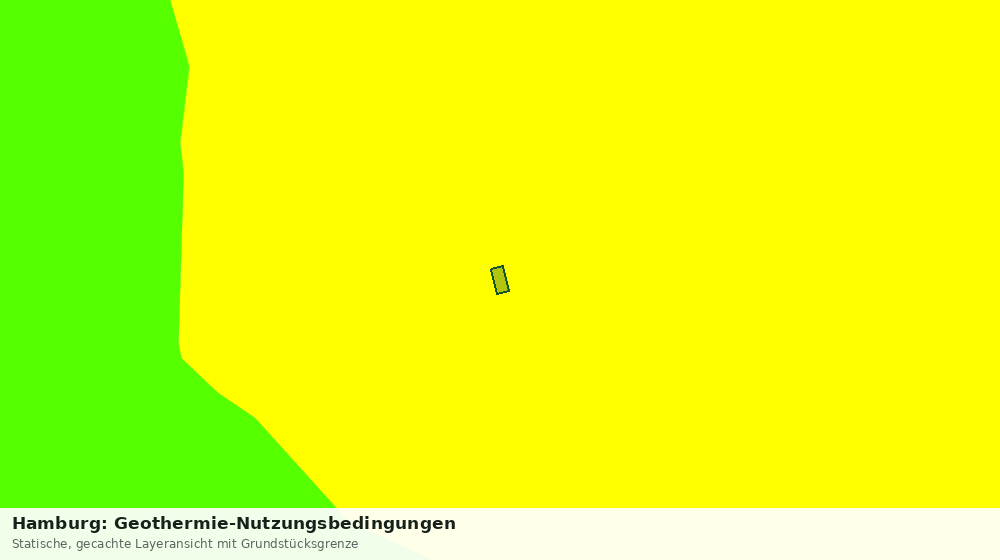 Statische Kartenansicht: Hamburg: Geothermie-Nutzungsbedingungen