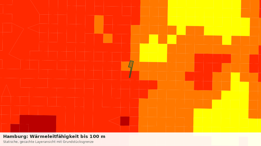 Statische Kartenansicht: Hamburg: Wärmeleitfähigkeit bis 100 m