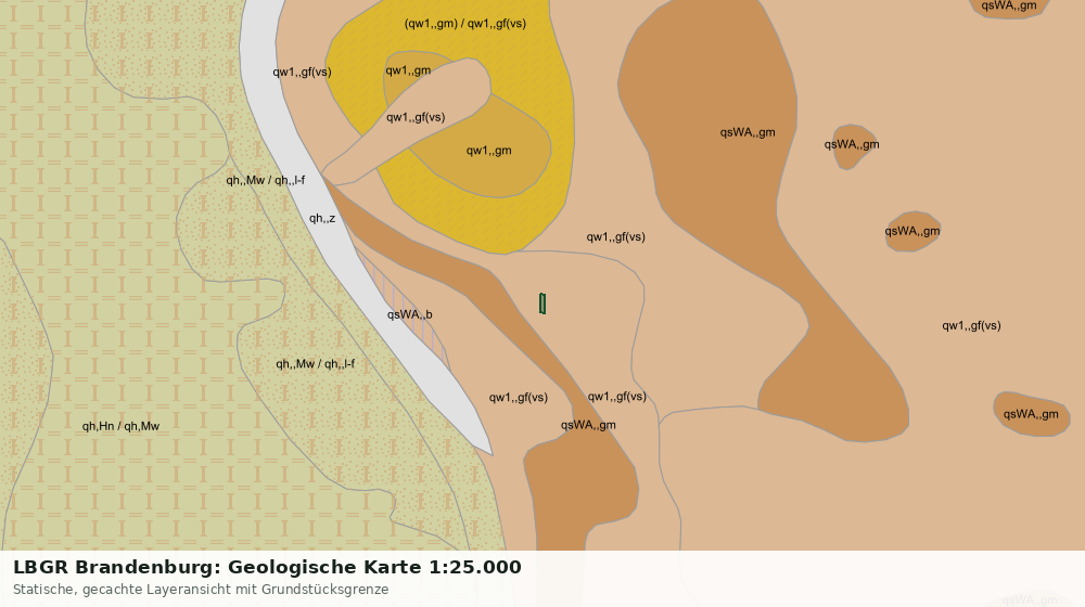 Statische Kartenansicht: LBGR Brandenburg: Geologische Karte 1:25.000