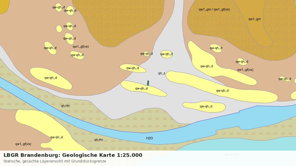 Statische Kartenansicht: LBGR Brandenburg: Geologische Karte 1:25.000